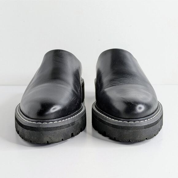 Jenni Kayne Lug Sole Mules 38 Black Leather Minimalist Quiet Luxury Chic - Picture 4 of 16